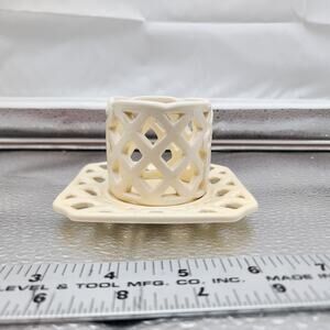 Princess House Butterfly Trellis Tea Light Candle Holder 2pc